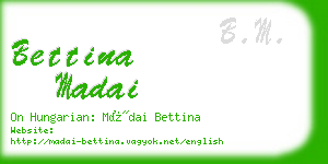 bettina madai business card